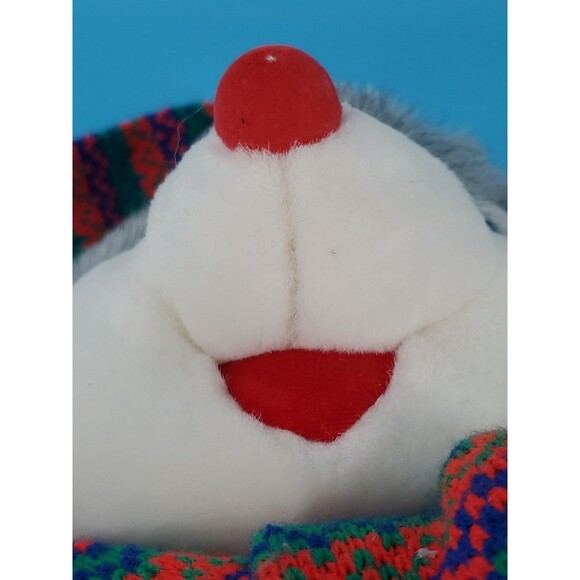 Vintage Holiday Mouse Large Knit Hat & Scarf Christmas Decor 1997 Appx 20" - Picture 10 of 14